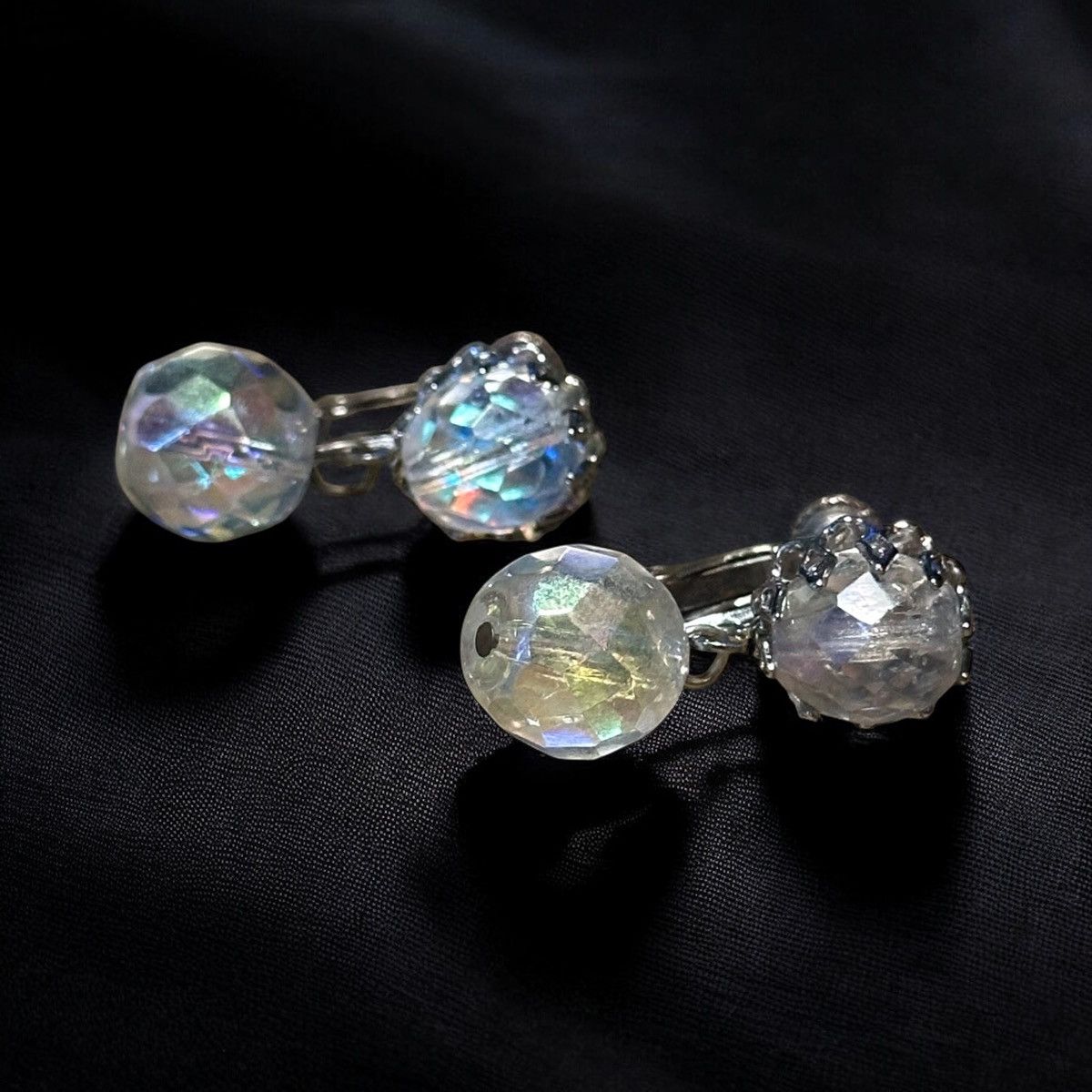 Miriam Haskell Vintage Miriam Haskell Aurora Borealis Crystal dangle earrin Size ONE SIZE - 2 Thumbnail