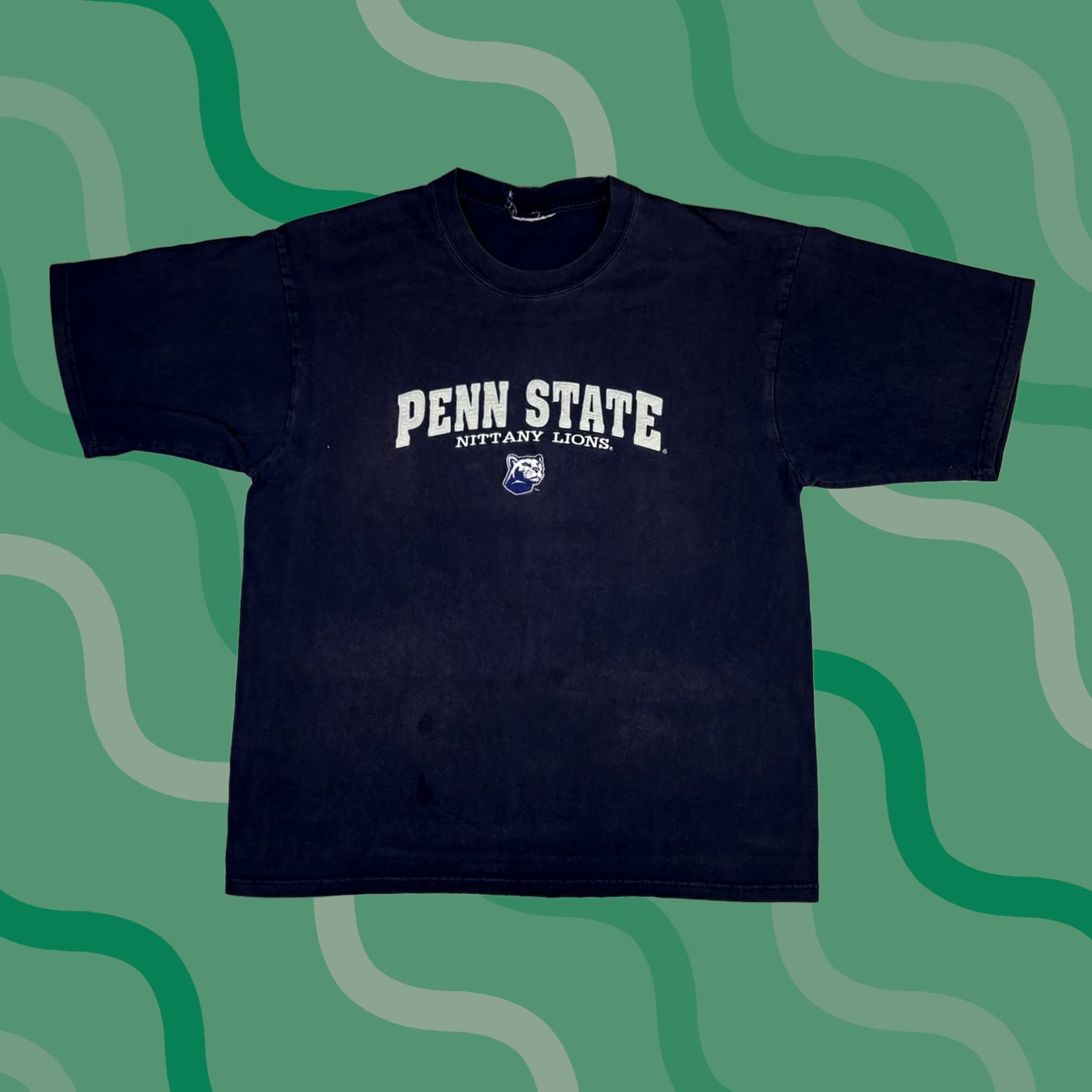 Penn VINTAGE Penn State University Embroidered T Shirt Navy Blue Adult M 90s Size US M / EU 48-50 / 2 - 1 Thumbnail