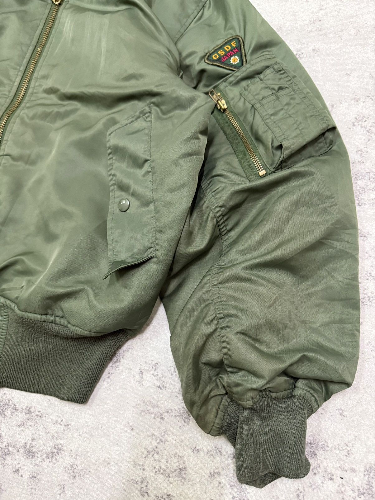 Vintage Air Force MA-1 Flight Jacket GSDF JPN patches on the sleeve Size US M / EU 48-50 / 2 - 5 Thumbnail