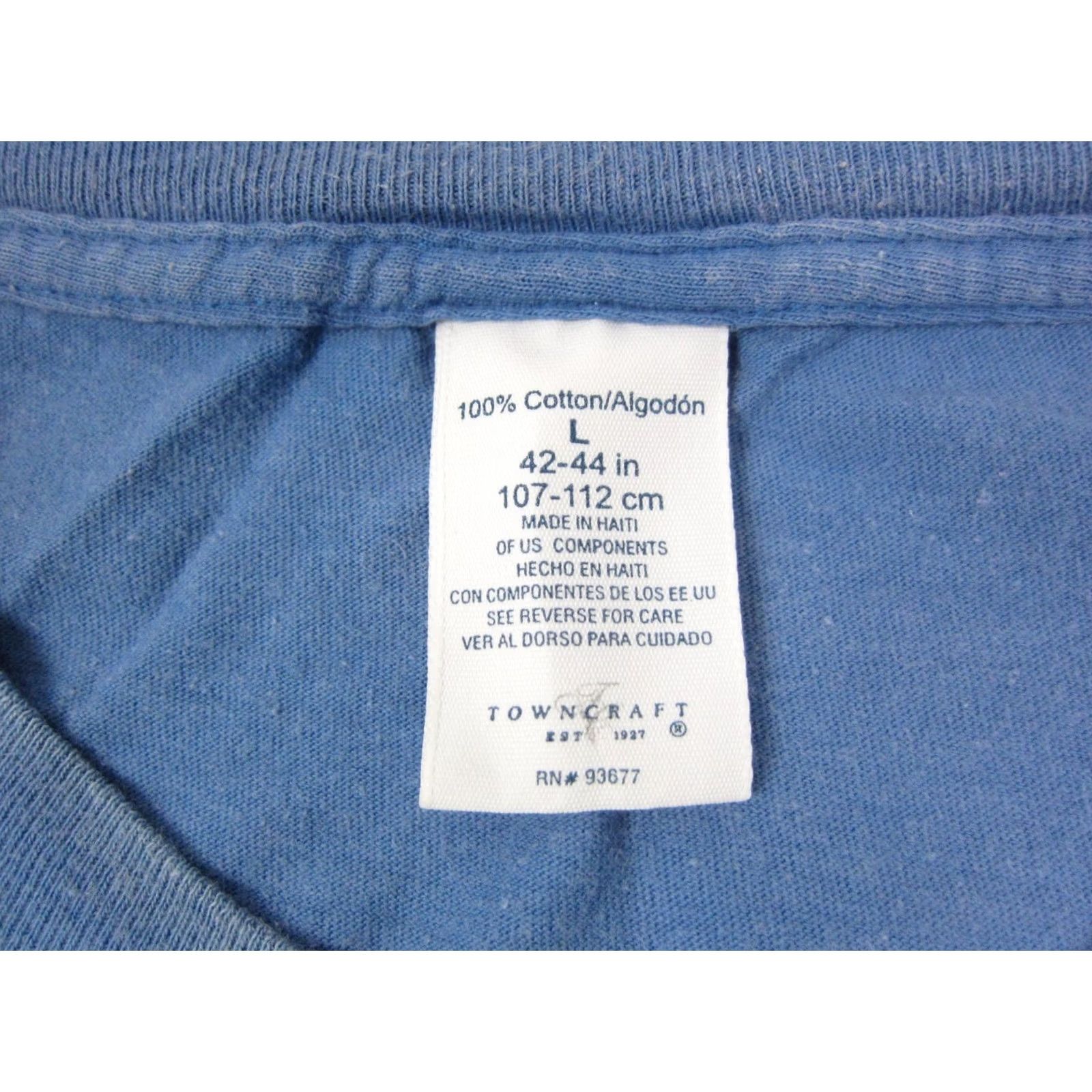 Vintage VINTAGE Towncraft Shirt Large L Blue Cotton Blank Pocket Y2K 90s Casual Mens Size US L / EU 52-54 / 3 - 4 Thumbnail