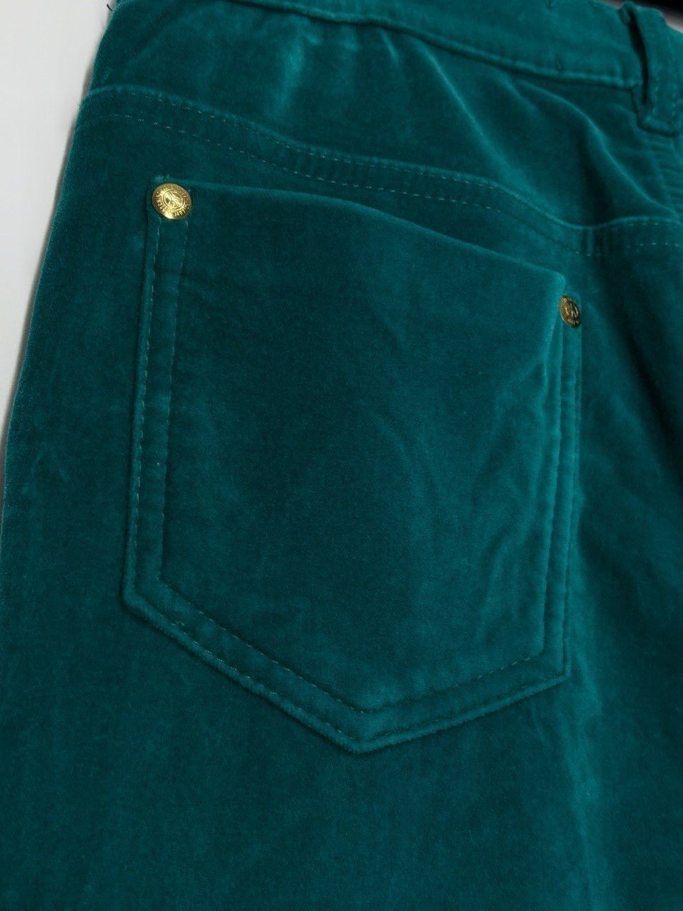 Love Moschino Love Moschino Green Velour Pants Size 26" / US 2 / IT 38 - 10 Thumbnail