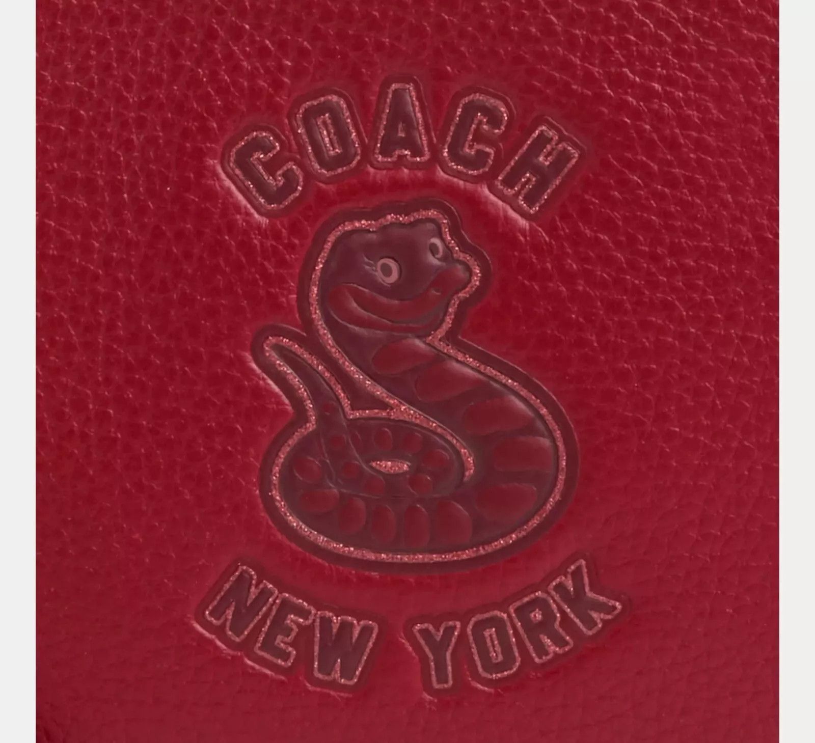 Coach New Year Corner Zip Wristlet With Snake Graphic CZ529 Size ONE SIZE - 7 Thumbnail