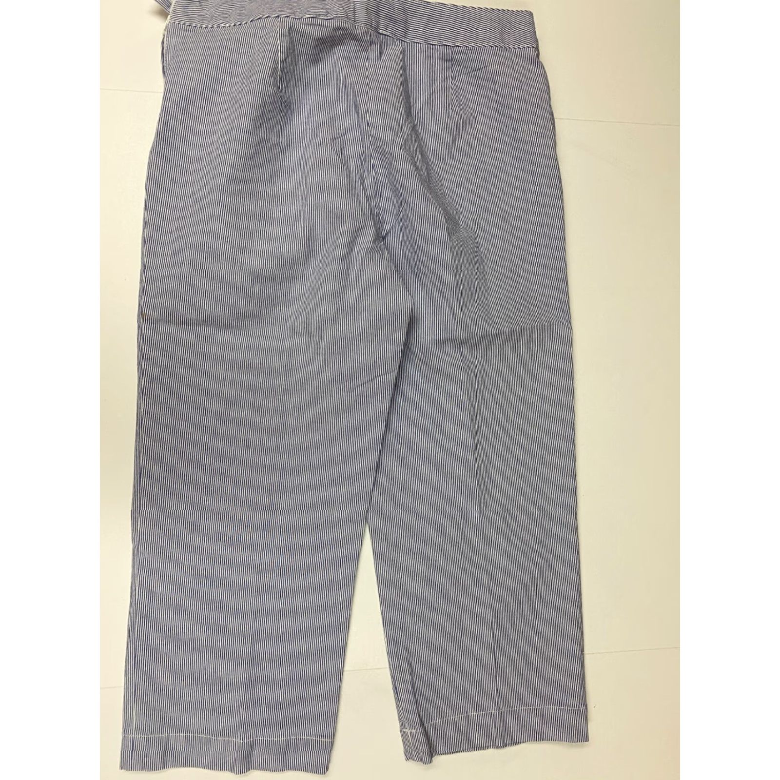 Liz Claiborne Liz Claiborne Womens Pants Capri Blue 8 Striped Bootcut Inseam 22 Regular Knit Cotton Polyester Spandex Casual Vintage No (adjust to allowed words). Size 30" / US 8 / IT 44 - 7 Thumbnail