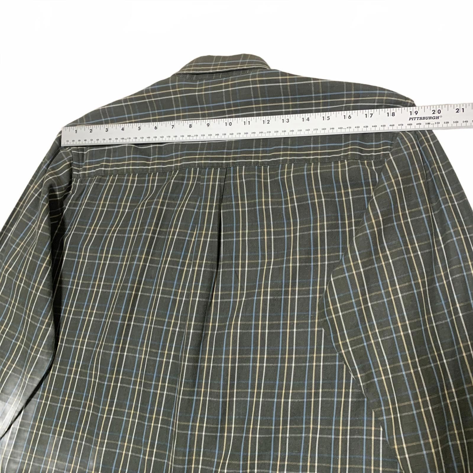 Savile Row Vintage Y2K Savile Row Men's M Plaid Olive Shirt Size US M / EU 48-50 / 2 - 6 Thumbnail
