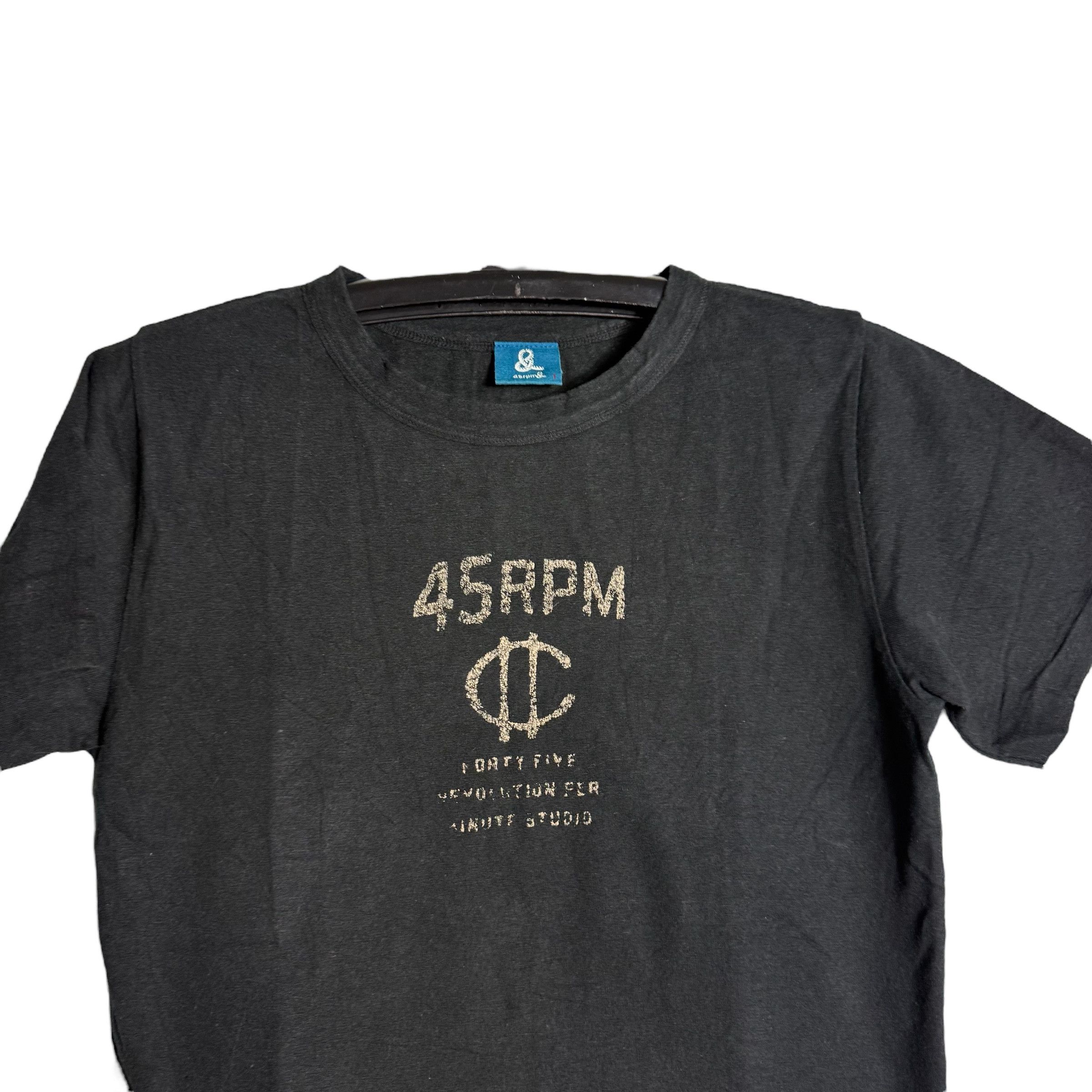 45rpm 🔥RARE🔥Vintage 45rpm Spell Out T-shirt Single Stich Size XS / US 0-2 / IT 36-38 - 2 Thumbnail