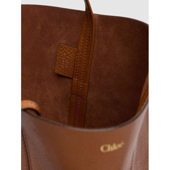 Chloe Chloe Medium Spin Clay Brown Grained Leather Tote Bag New & Size ONE SIZE - 5 Thumbnail