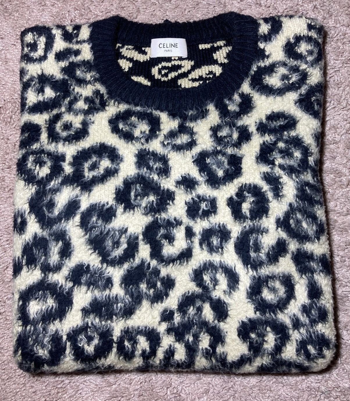 Celine SS20 Celine Leopard Cropped Shaggy Sweater 2020 Knit Hedi S Size US S / EU 44-46 / 1 - 1 Thumbnail