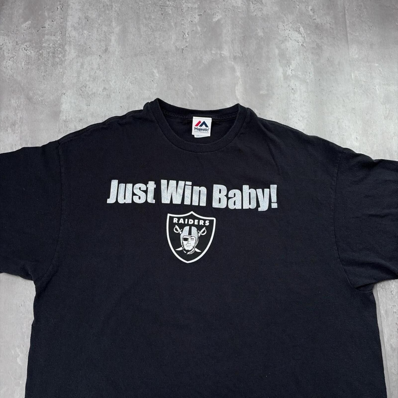Other Y2K Black Majestic NFL Raiders Football T-Shirt Size US XXL / EU 58 / 5 - 3 Thumbnail