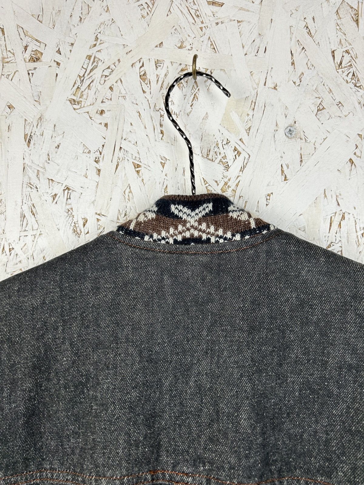 Kenzo 90s Vintage Kenzo Sherpa Denim Aztec Woolen Jacket Size M / US 6-8 / IT 42-44 - 7 Thumbnail