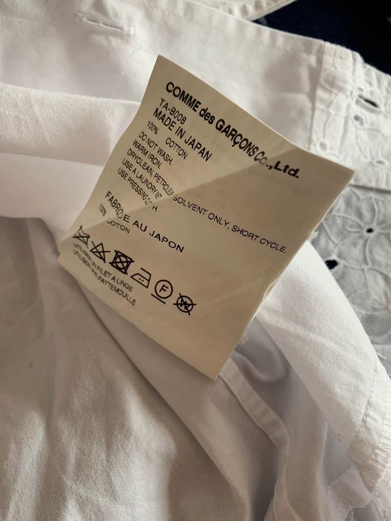 Comme des Garcons Comme Des Garcons White shirt with delicate openwork lace Size S / US 4 / IT 40 - 4 Thumbnail