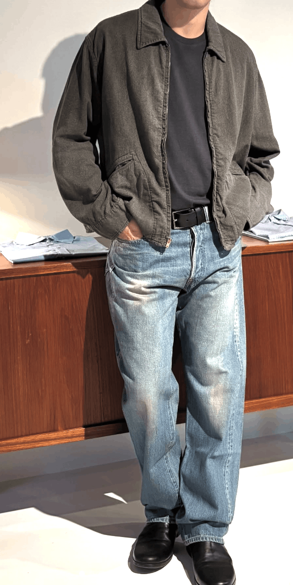 A.PRESSE Vintage Black Chambray Sports Jacket Size US M / EU 48-50 / 2 - 12 Thumbnail