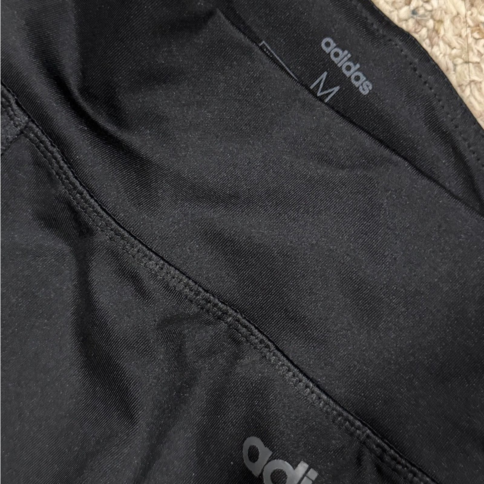 Adidas Adidas Climalite Black High Rise Graphic Leggings - Sz Med Size 30" / US 8 / IT 44 - 3 Thumbnail