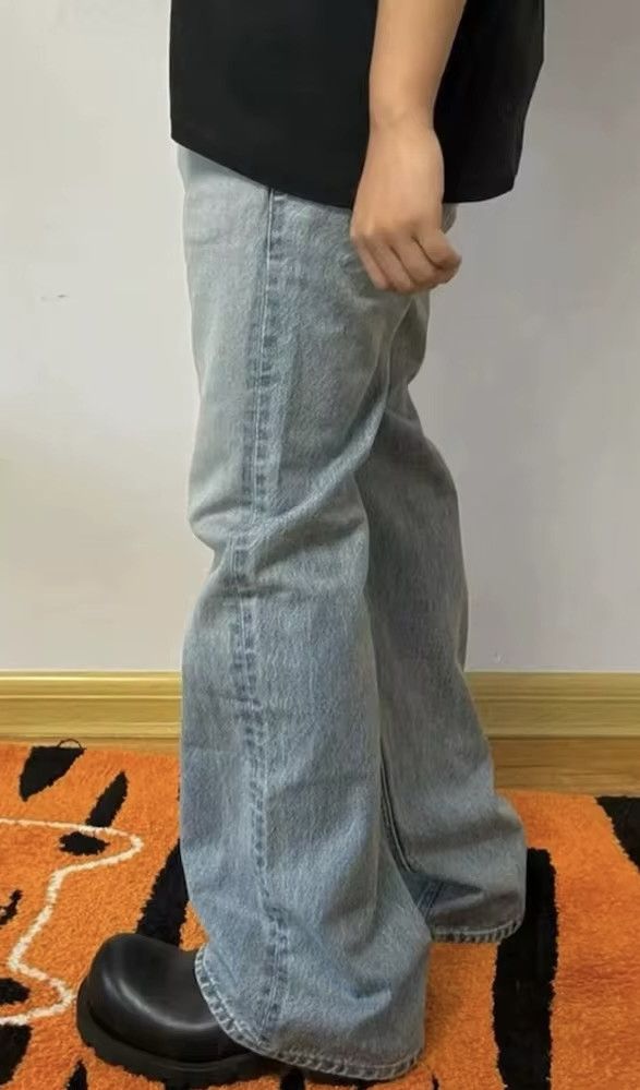 Jean Vintage Washed Blue Straight Baggy Denim Size US 32 / EU 48 - 3 Thumbnail