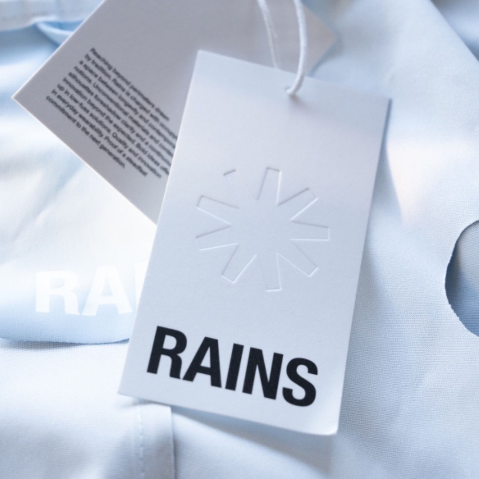 Rains Rains. Long Jacket in Sky. Size XL / US 12-14 / IT 48-50 - 4 Thumbnail
