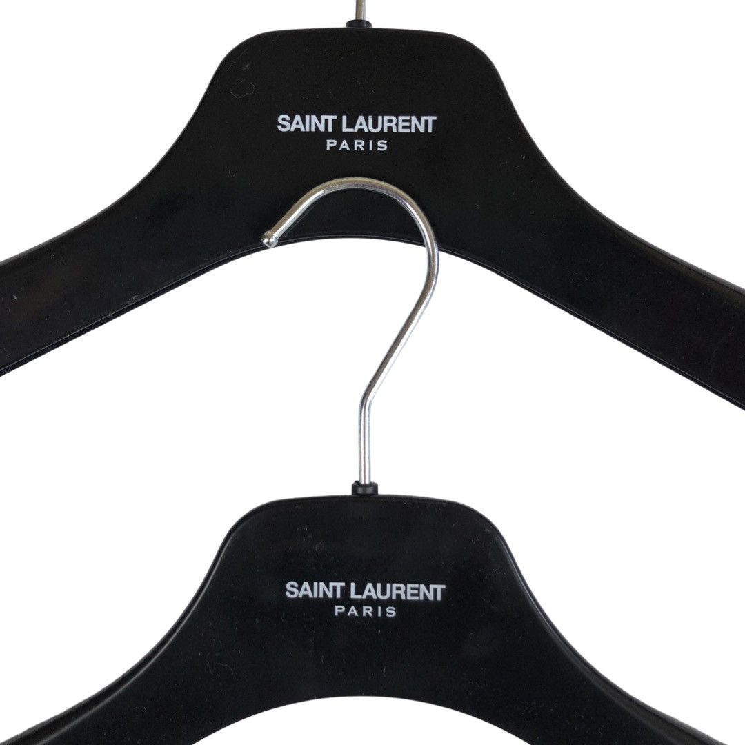 image of Saint Laurent Paris Saint Laurent Logo Plastic Hangers in Black, Men's