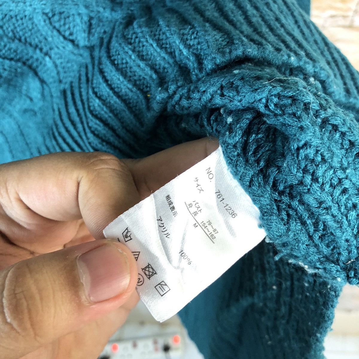 Aran Isles Knitwear × Homespun Knitwear × Japanese Brand Rose Farm Green Knitwear #A1054 Size M / US 6-8 / IT 42-44 - 11 Thumbnail