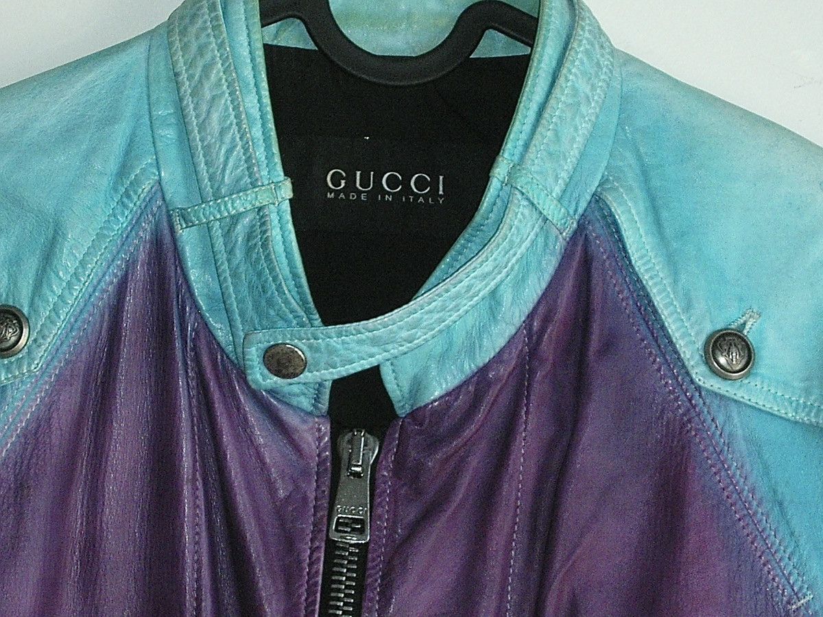 Gucci Gucci SS09 Gradient Leather Biker Jacket Size US M / EU 48-50 / 2 - 6 Thumbnail