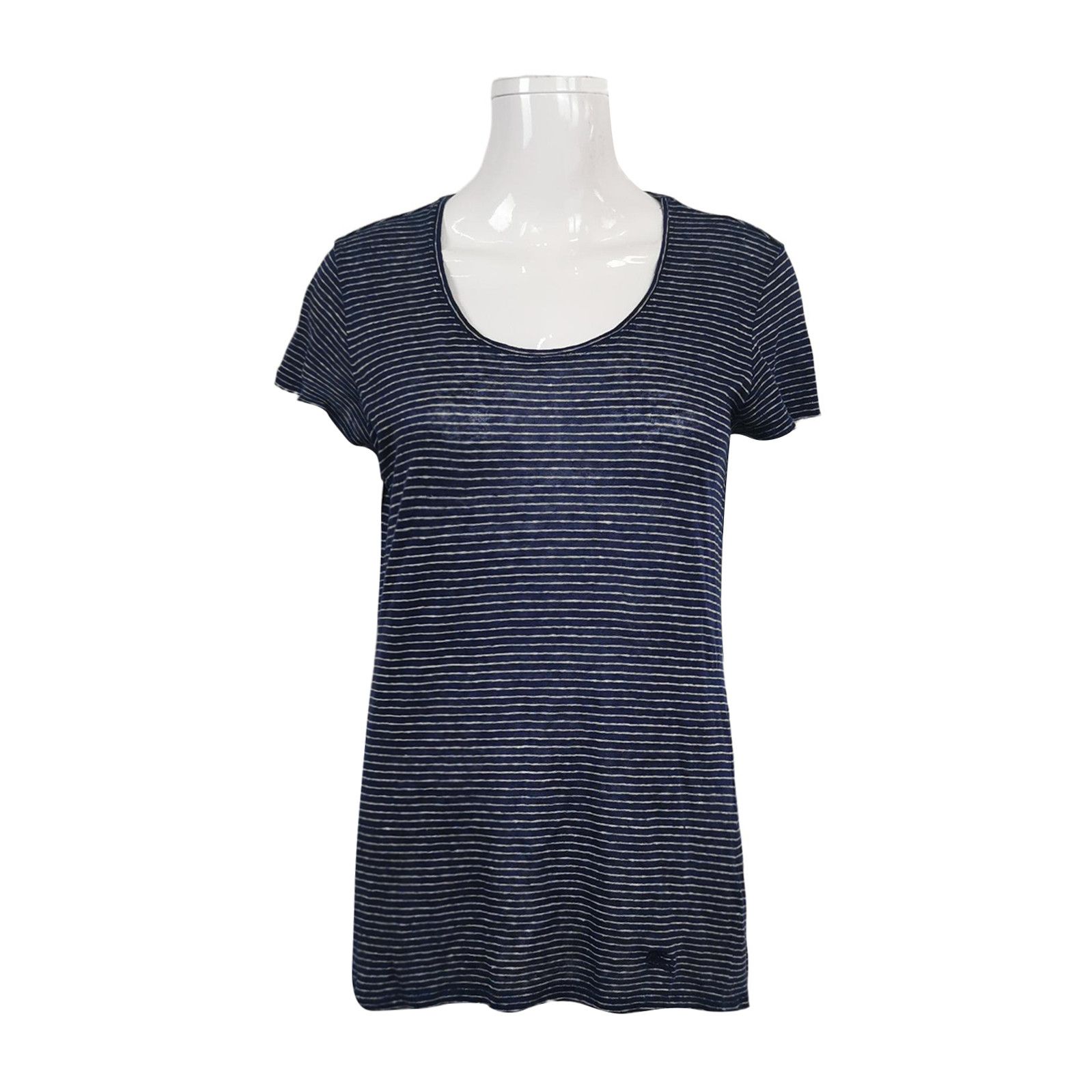 Burberry Burberry Brit Striped Linen T-Shirt for Summer 0079 Size US S / EU 44-46 / 1 - 1 Thumbnail