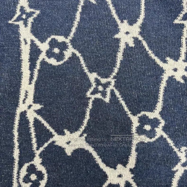 Louis Vuitton Louis Vuitton Dark blue fishnet full print knit short slee Size US M / EU 48-50 / 2 - 6 Thumbnail