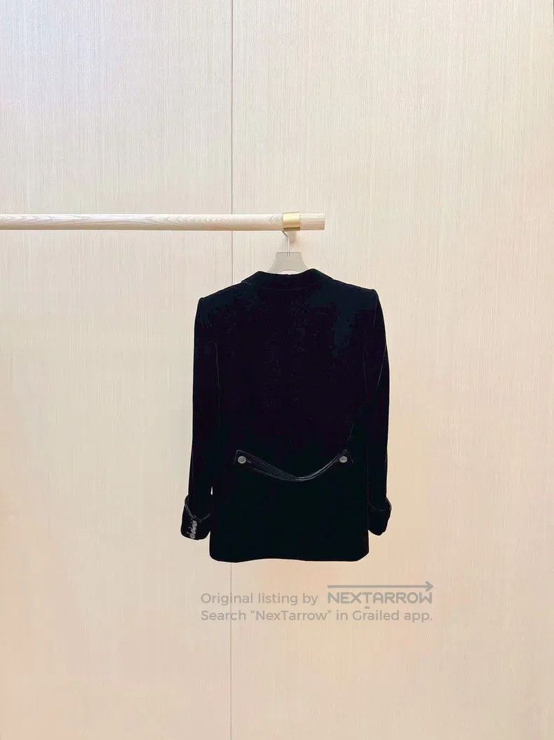 Saint Laurent Paris Saint Laurent Paris Black Single-breasted Velvet Jacket Size S / US 4 / IT 40 - 2 Thumbnail