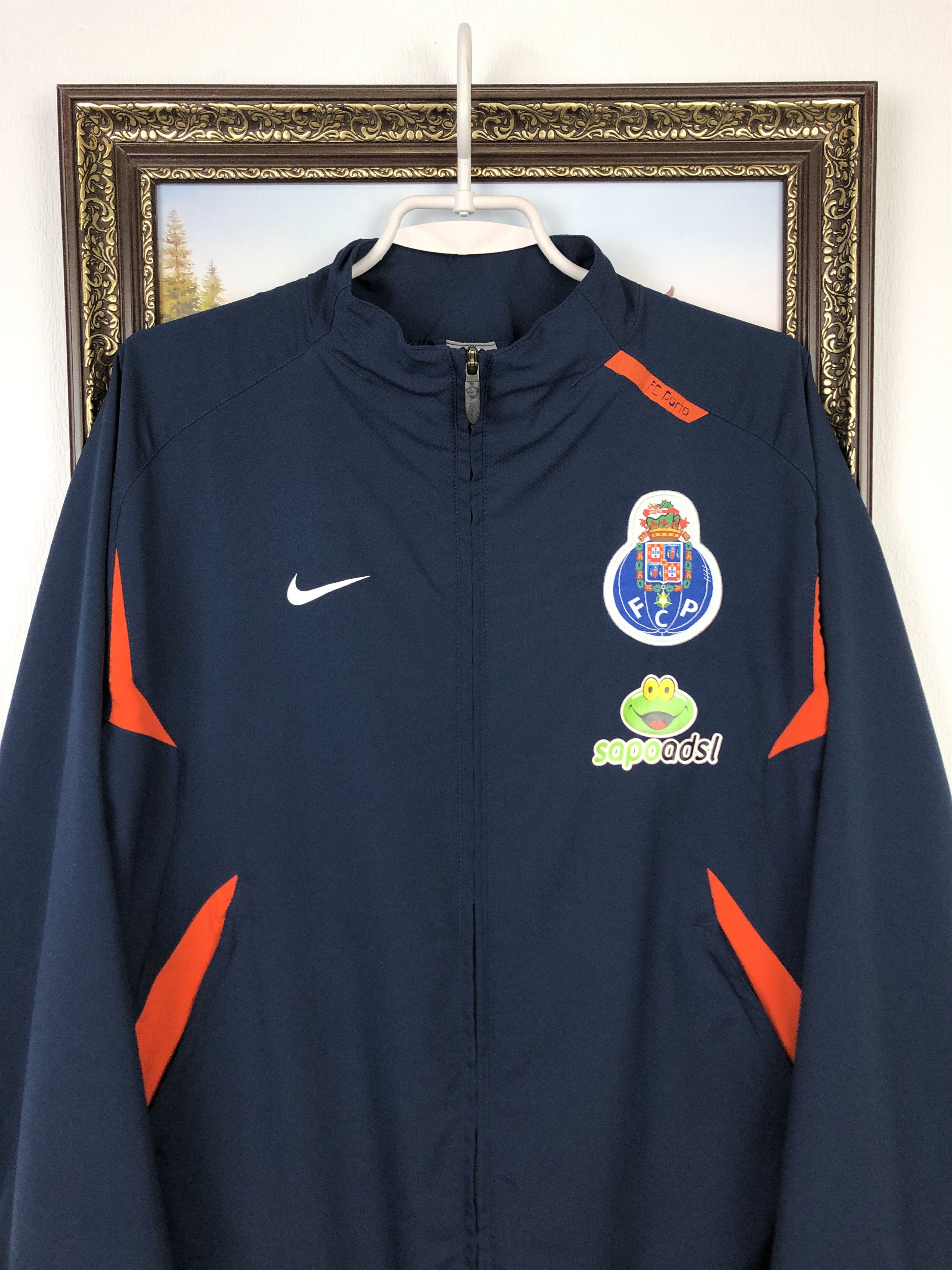 Nike × Vintage Vintage Nike FC Porto Football Jacket Soccer Track Top Blue Size US M / EU 48-50 / 2 - 2 Thumbnail