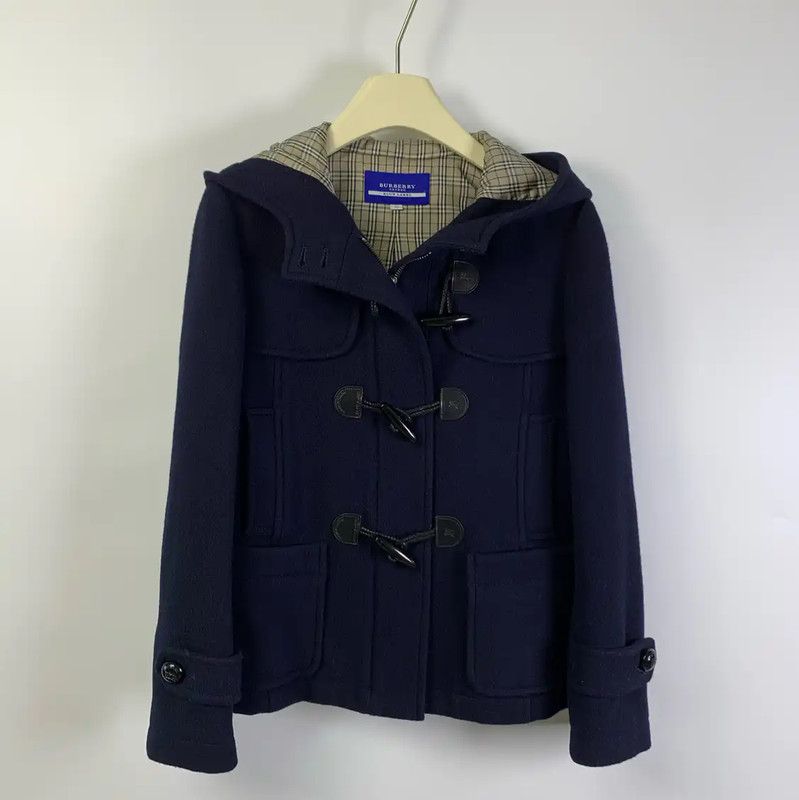 Burberry Burberry Women's Navy Wool Coat Size ONE SIZE - 1 Thumbnail