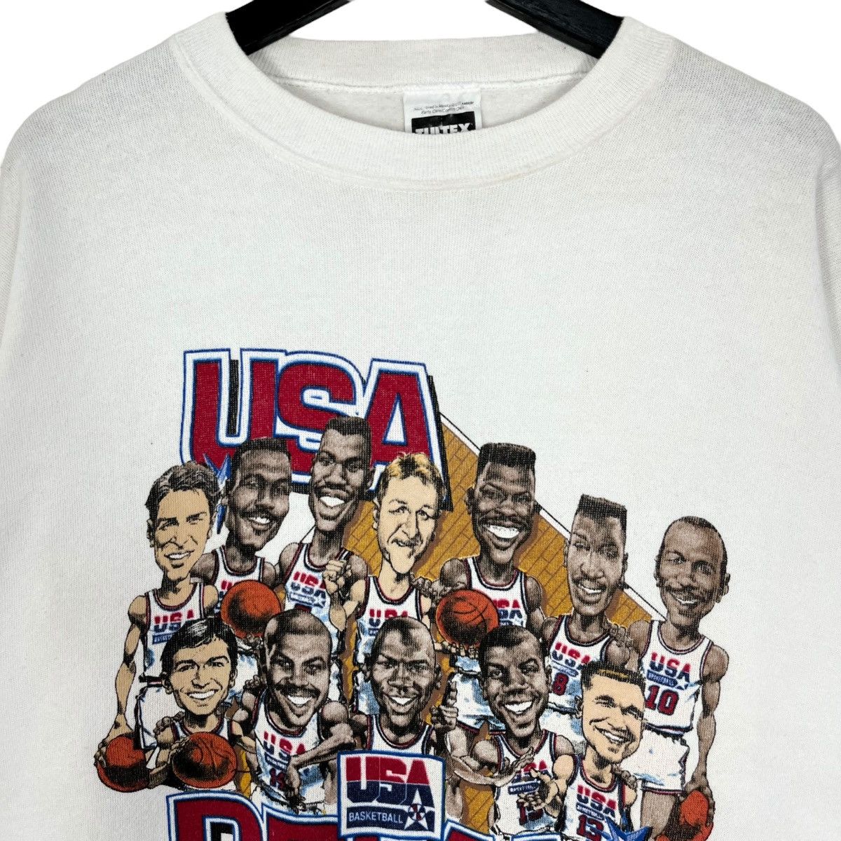 NBA × Vintage Vintage 90s NBA USA Dream Team Sweatshirt Size US XL / EU 56 / 4 - 3 Thumbnail