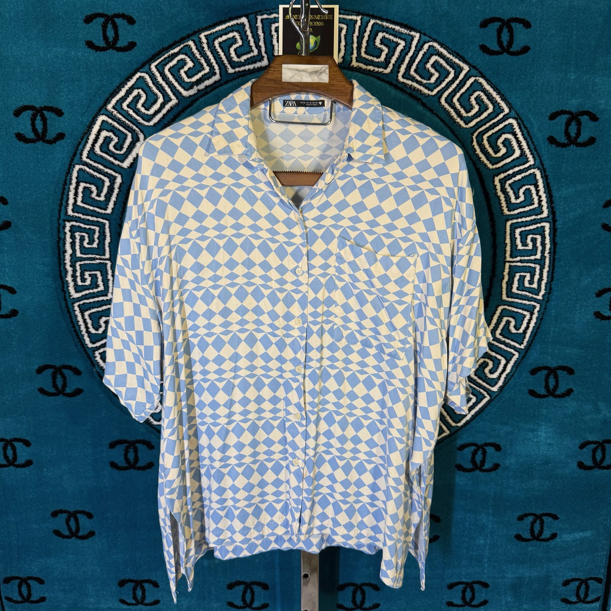 Zara MONACO ABSTRACT MOTIF S/S BUTTON UP Size US XL / EU 56 / 4 - 1 Preview