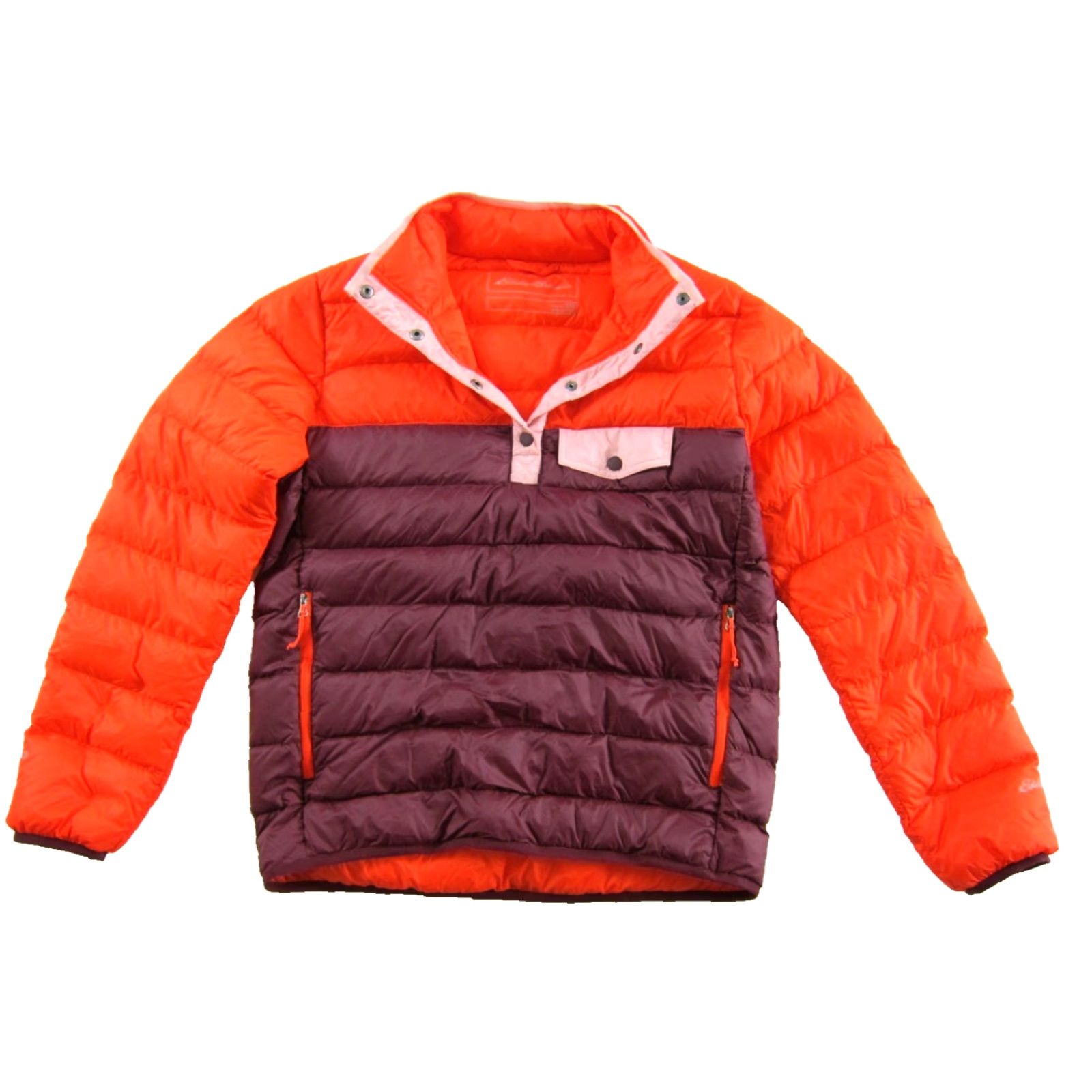 Eddie Bauer Eddie Bauer Stratuslite Nylon Down Orange Pink Pullover Puffer Jacket Women XXS Size XXS / US 00 / IT 34 - 2 Thumbnail