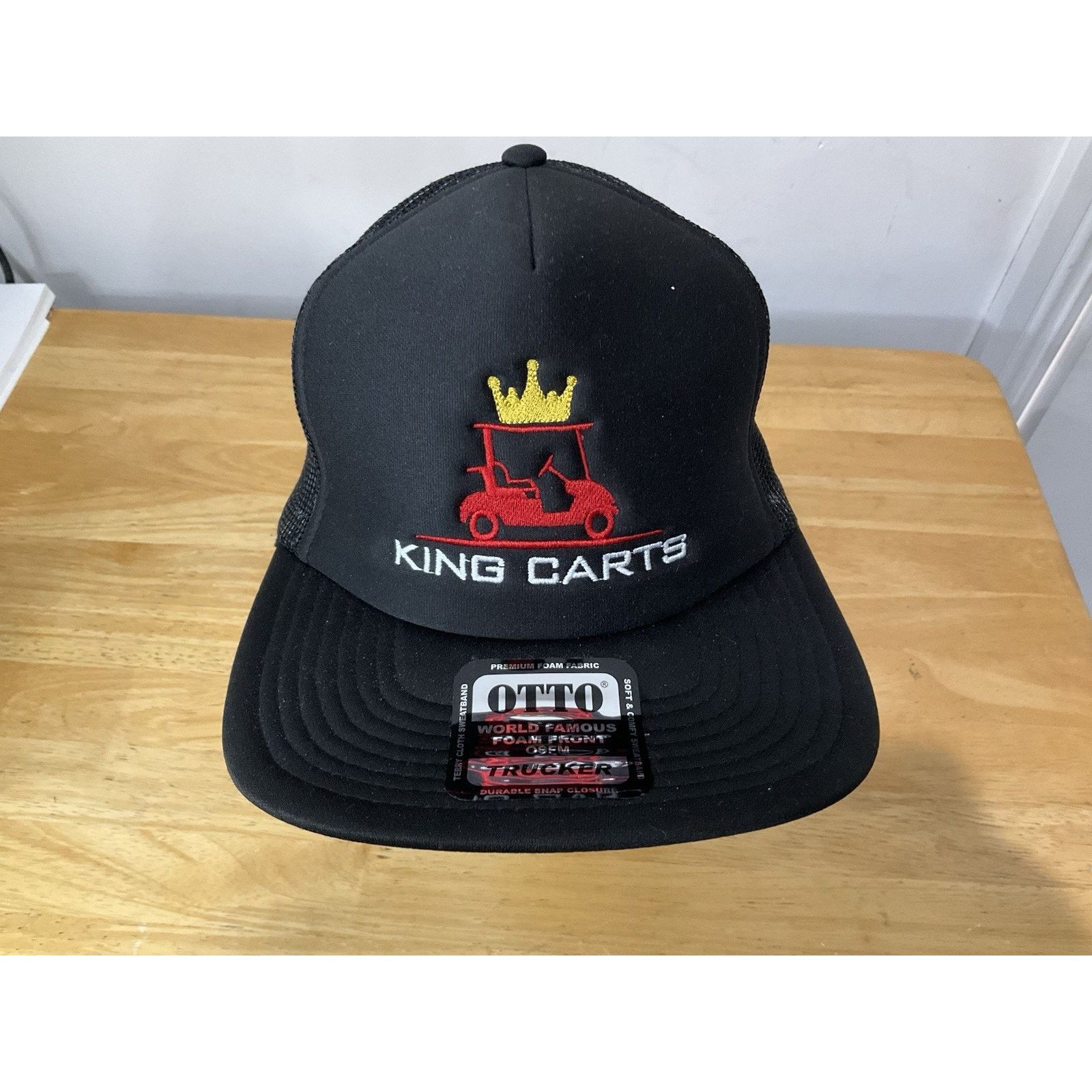 Otto King Carts Snapback Baseball Truckers Mesh Cap Black Size ONE SIZE - 5 Thumbnail