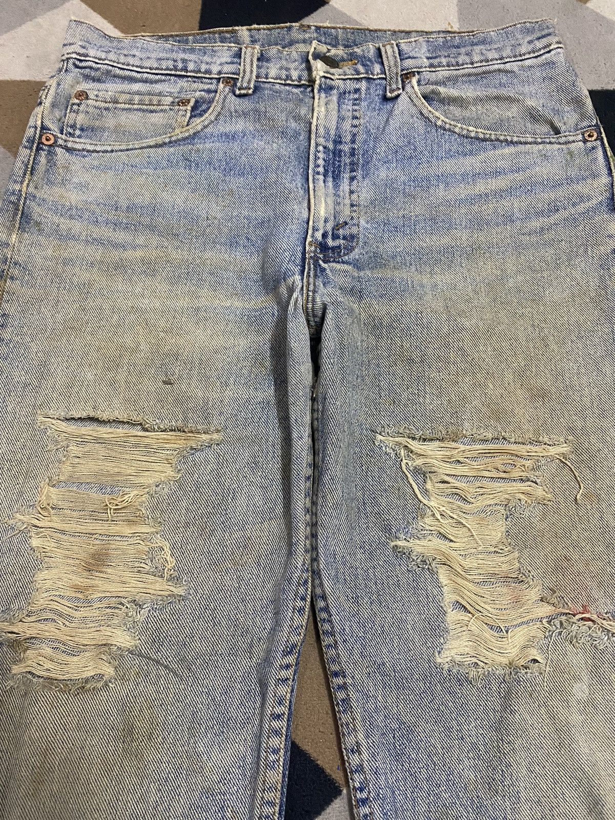 Levi's Vintage Clothing Vintage Levis505 90’s Mud Wash Grunge Distressed Loose Jeans Size US 32 / EU 48 - 3 Thumbnail