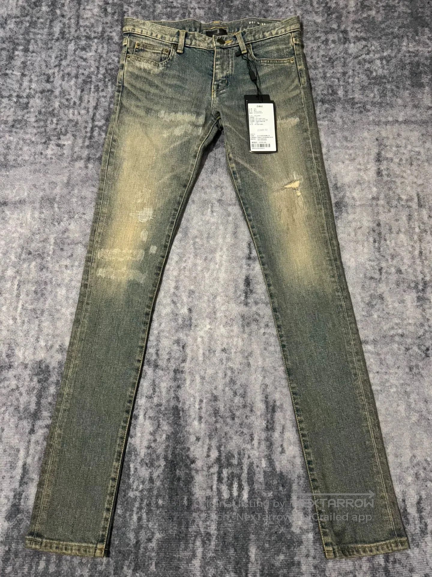 Saint Laurent Paris Saint Laurent Distressed Denim Jeans. Size US 27 - 1 Thumbnail