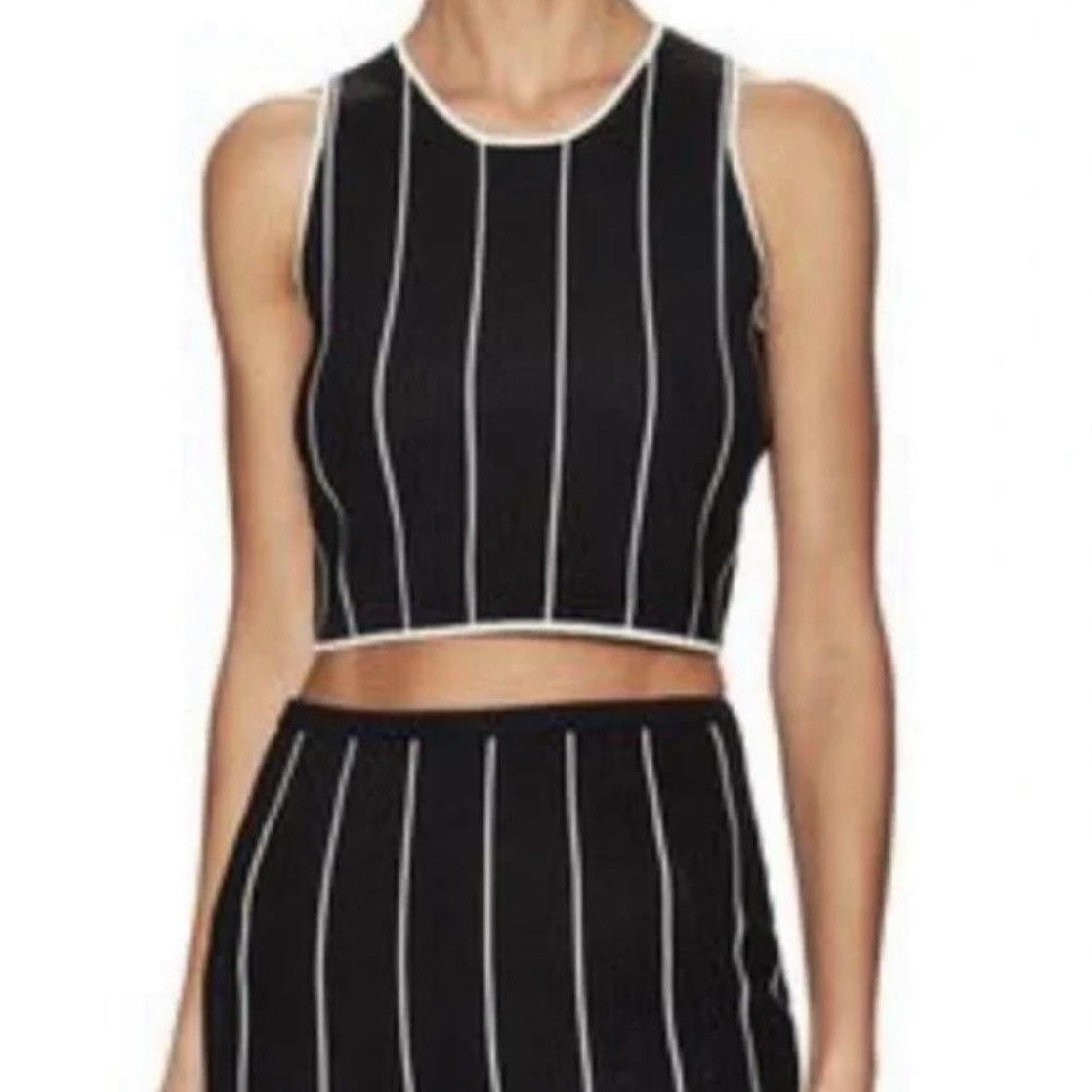 Timo Weiland Timo Weiland B&W Striped Skirt & Crop Top Set Size S / US 4 / IT 40 - 2 Thumbnail