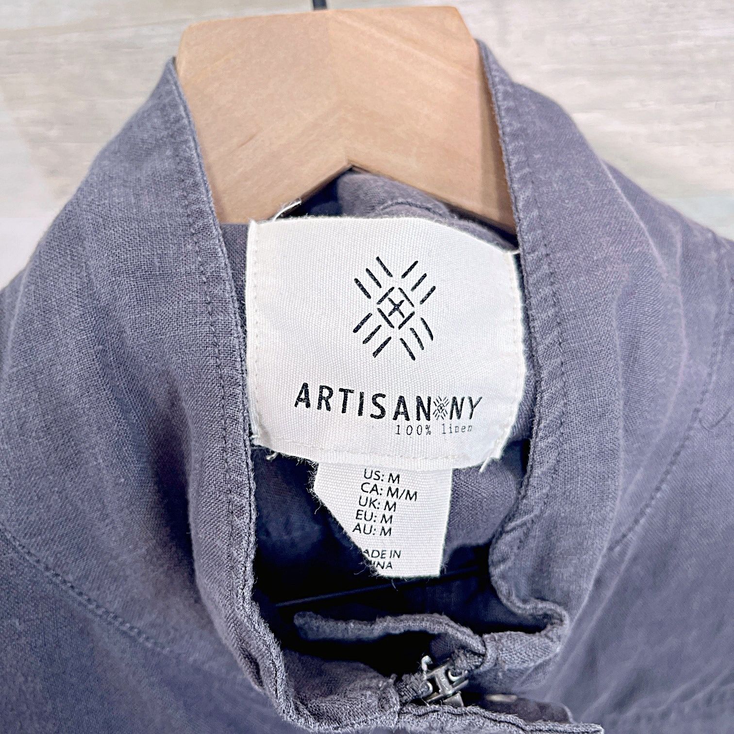 Other Artisan NY 100% Linen Utility Jacket Gray Womens Medium Size M / US 6-8 / IT 42-44 - 5 Thumbnail