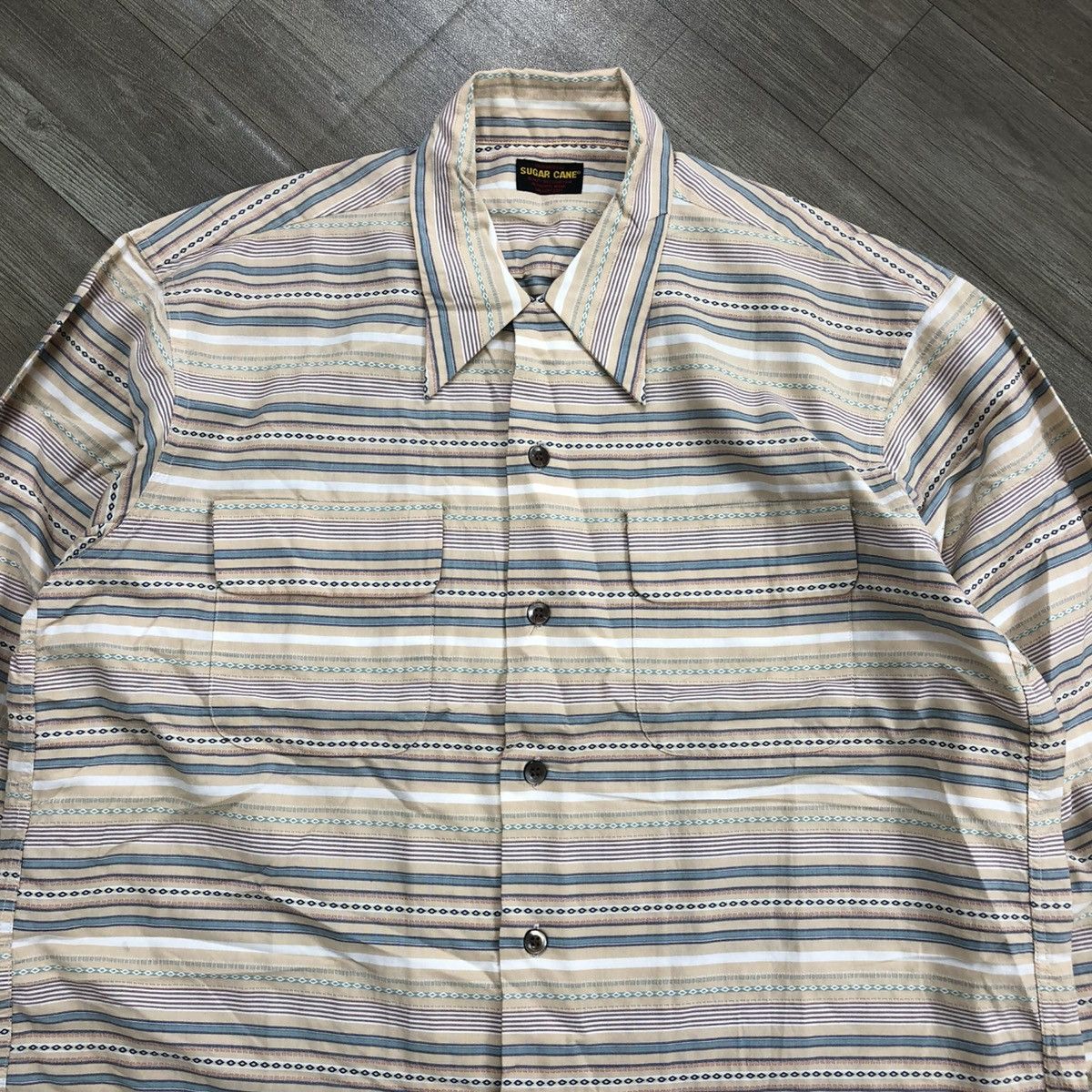 Sugar Cane Vintage Sugar Cane Navajo Striped Work Shirt Toyo Enterprise Size US M / EU 48-50 / 2 - 3 Thumbnail