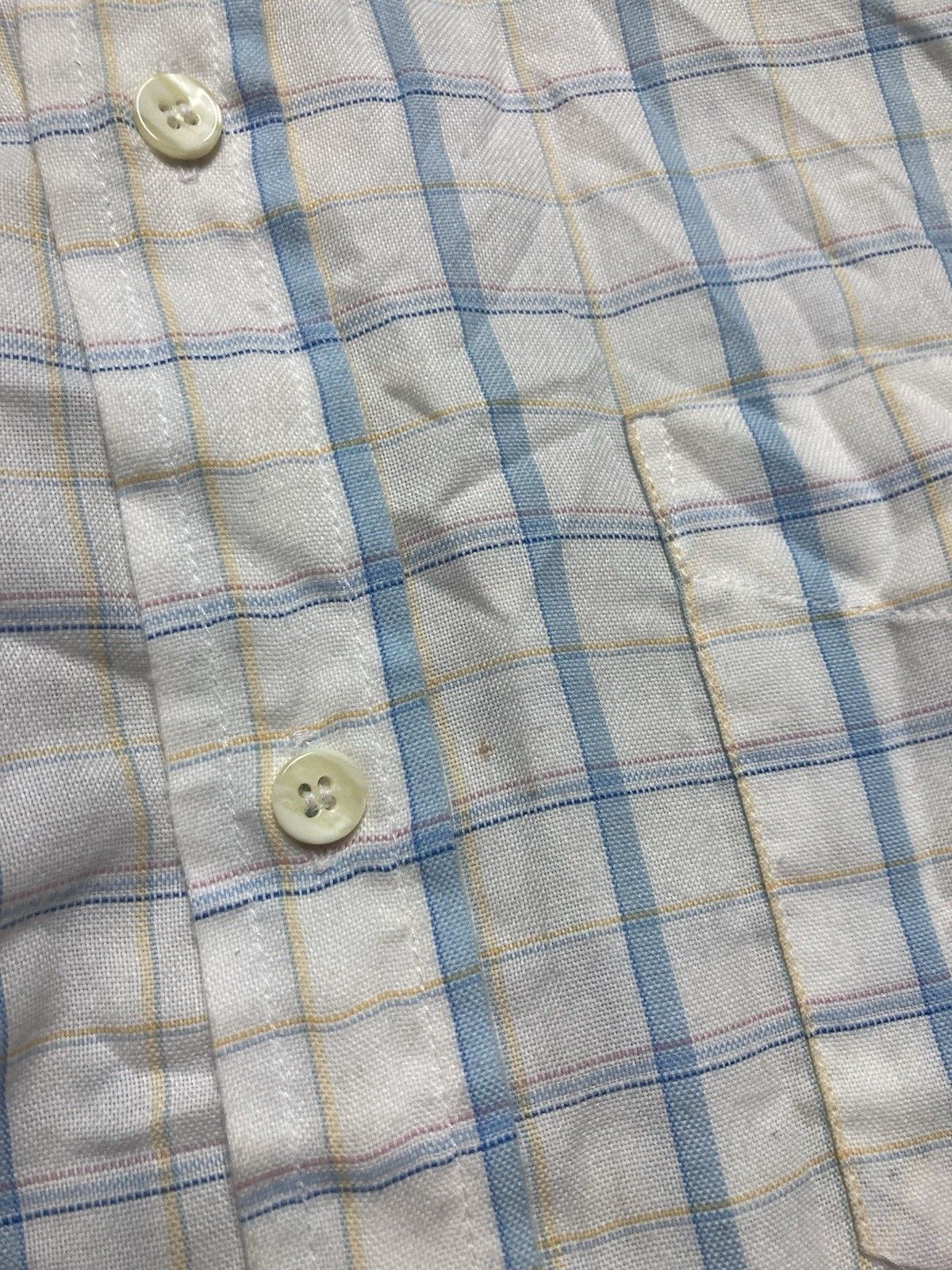 Vintage Vtg 80s button shirt Campus plaid poly cotton lightweight XL Size US XL / EU 56 / 4 - 6 Thumbnail