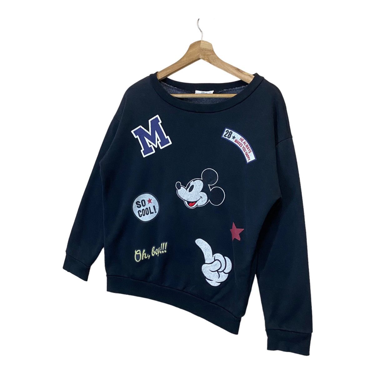 Disney × Japanese Brand × Mickey Mouse Mickey Mouse Big Logo Crewneck Sweatshirt Size US S / EU 44-46 / 1 - 3 Thumbnail