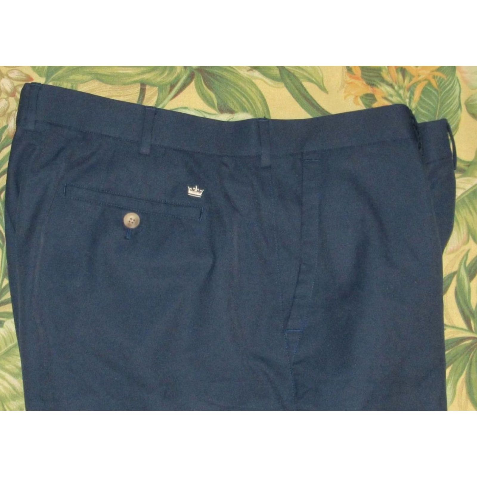 Peter Millar PETER MILLAR Navy Blue 8" Wicking Chino Shorts 42 Mens Big & Tall XS-42? Size US 42 / EU 58 - 2 Thumbnail