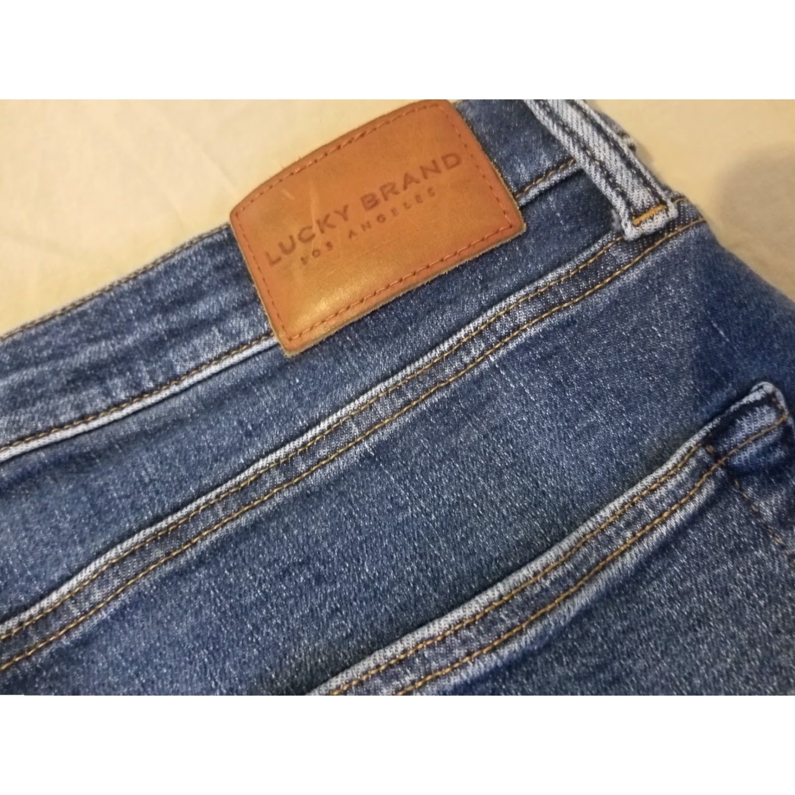 Lucky Brand Lucky Brand Jeans Mens 5-Pocket Denim Straight 32x30 33x30 Blue Cotton Zip Adjustable Regular Rise Mid Vintage No Size US 32 / EU 48 - 2 Thumbnail