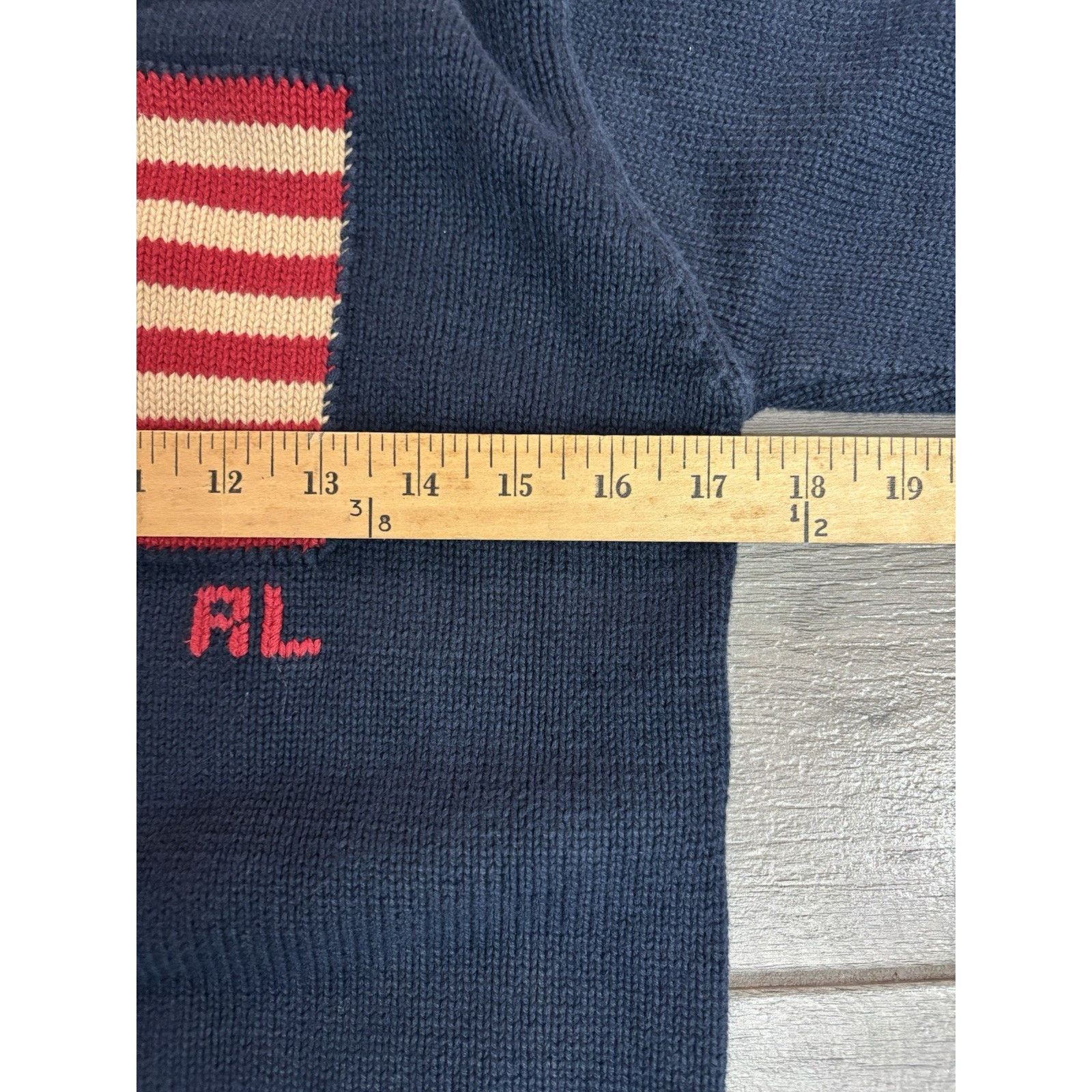 Ralph Lauren Vintage Polo Ralph Lauren Knit 1/4 Zip USA Flag Youth M Size M / US 6-8 / IT 42-44 - 5 Thumbnail