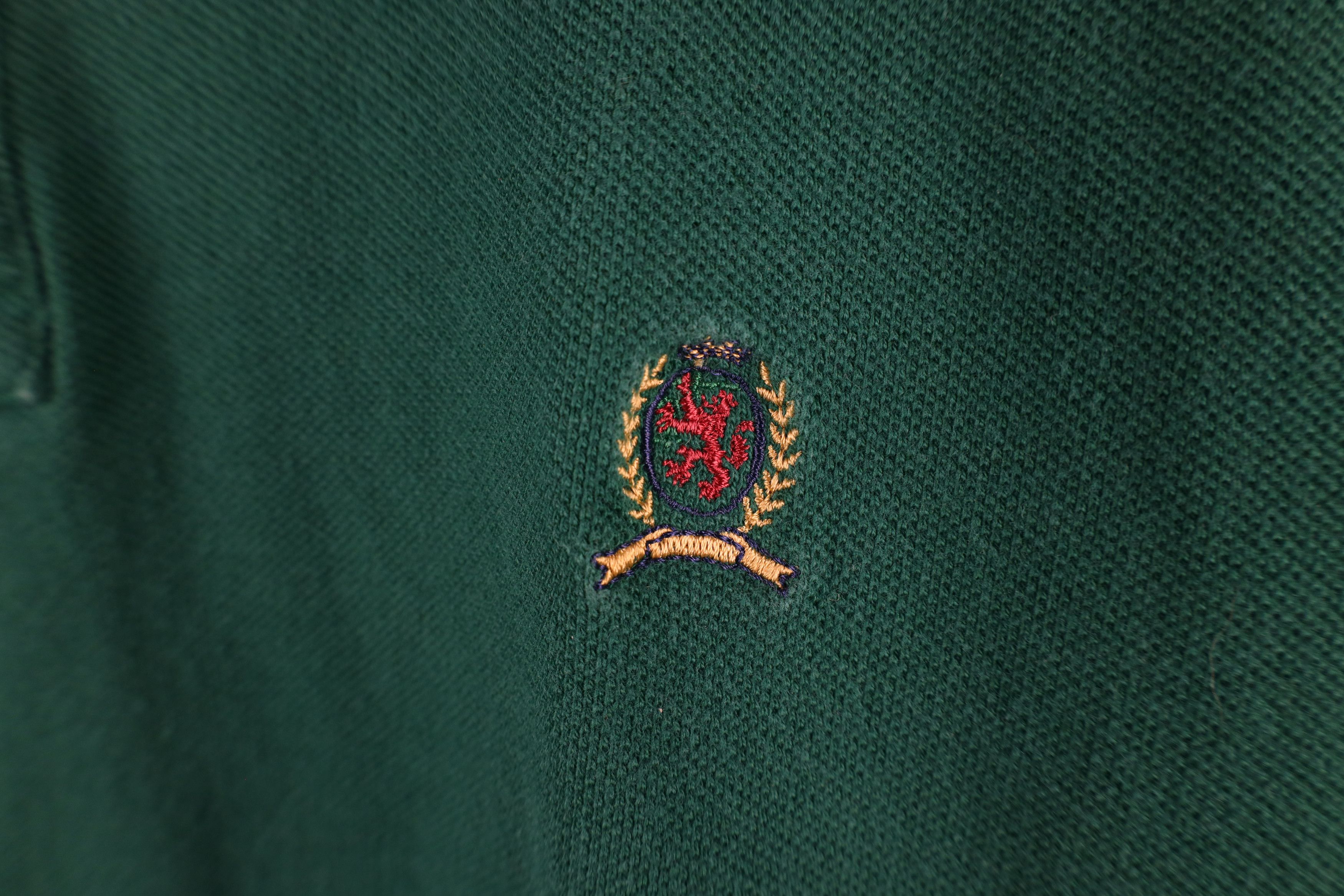 Tommy Hilfiger × Vintage Vintage 90s Tommy Hilfiger Pique Cotton Polo Shirt Green Size US XL / EU 56 / 4 - 4 Thumbnail