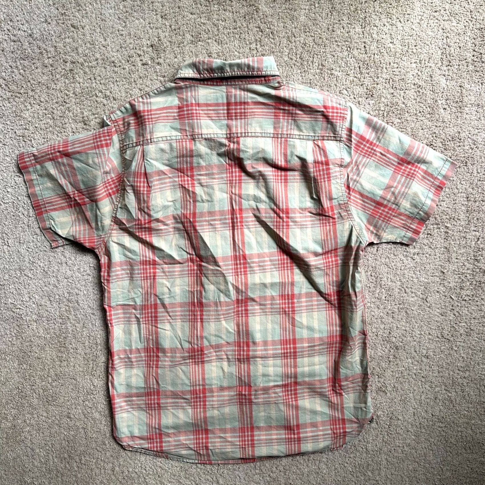 The North Face North Face Shirt Mens Medium Button Up Short Sleeve Red Plaid Point Collar Size US M / EU 48-50 / 2 - 2 Thumbnail