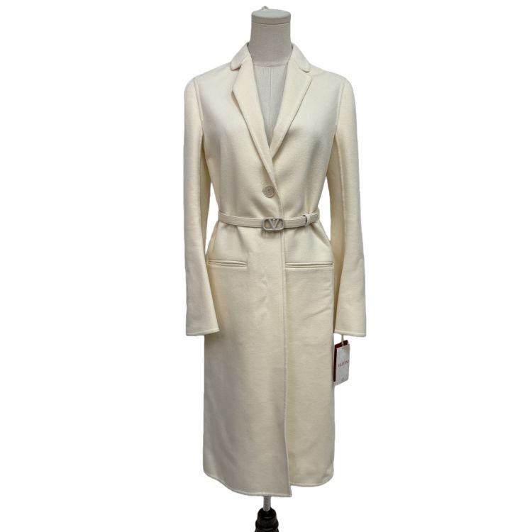 Valentino Valentino Wool Cashmere Belted Coat Size 38 Size XS / US 0-2 / IT 36-38 - 1 Thumbnail