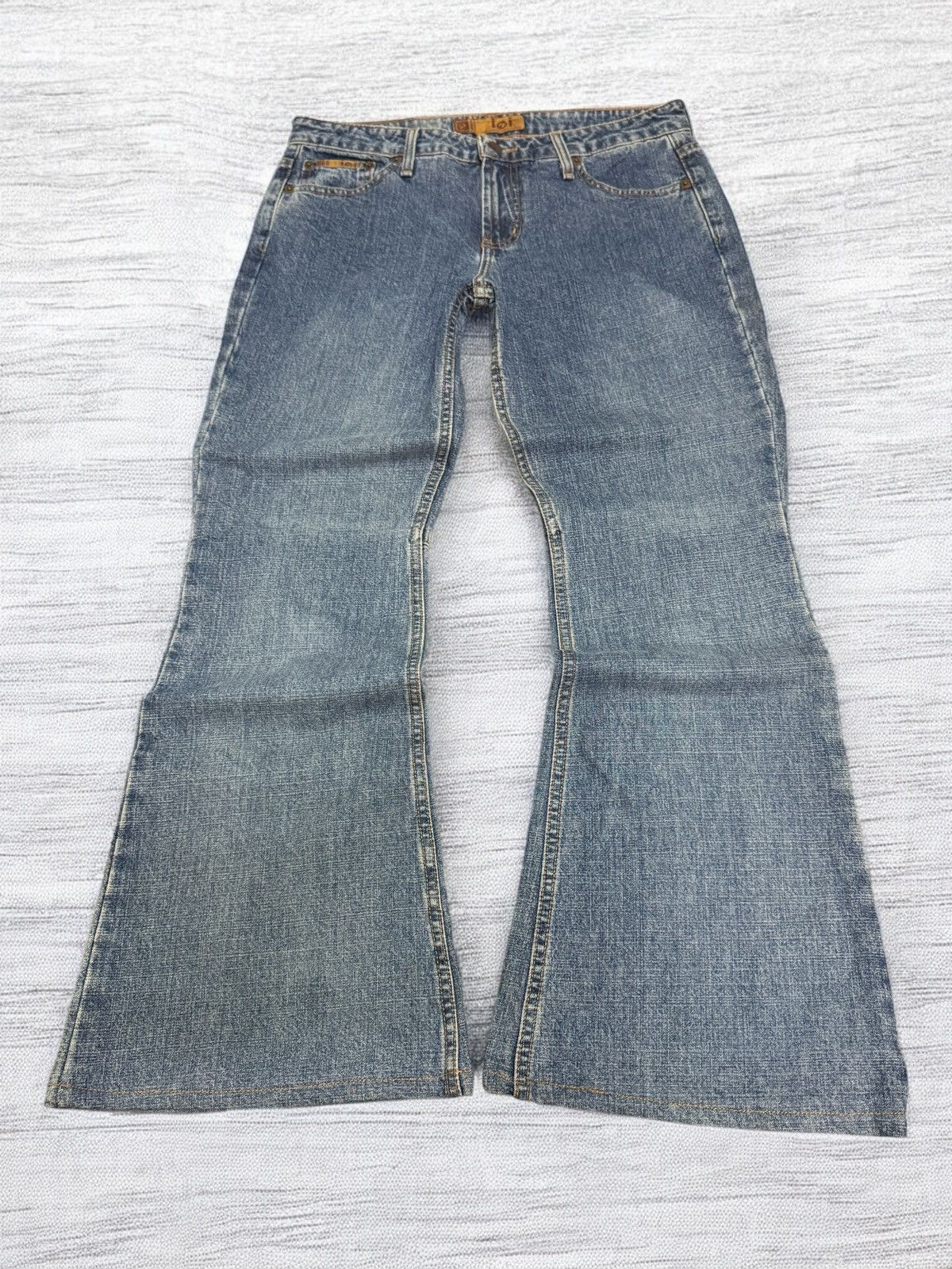 If Six Was Nine Vintage Lace-Up Flare L.e.i Jeans Boho Y2K Corset Pants Size US 30 / EU 46 - 2 Thumbnail