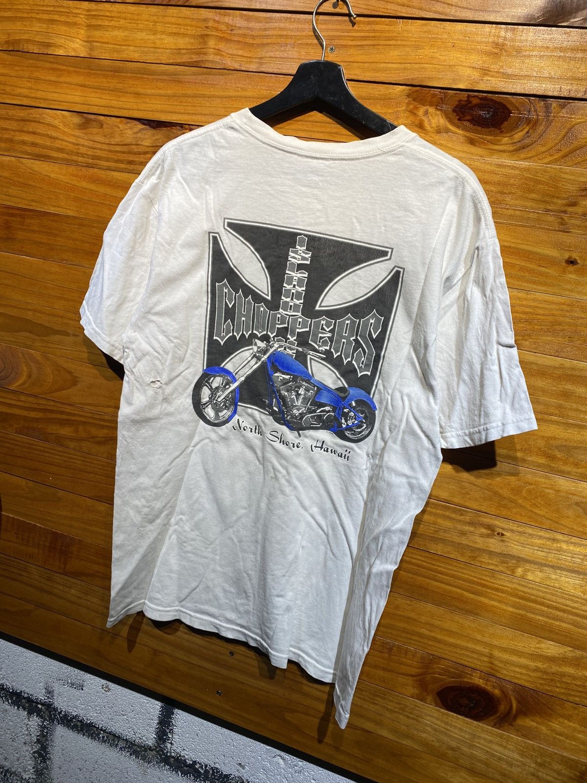 West Coast Choppers Vintage 2000s Hanes Choppers North Shore Hawaii T-Shirt Size US M / EU 48-50 / 2 - 4 Thumbnail