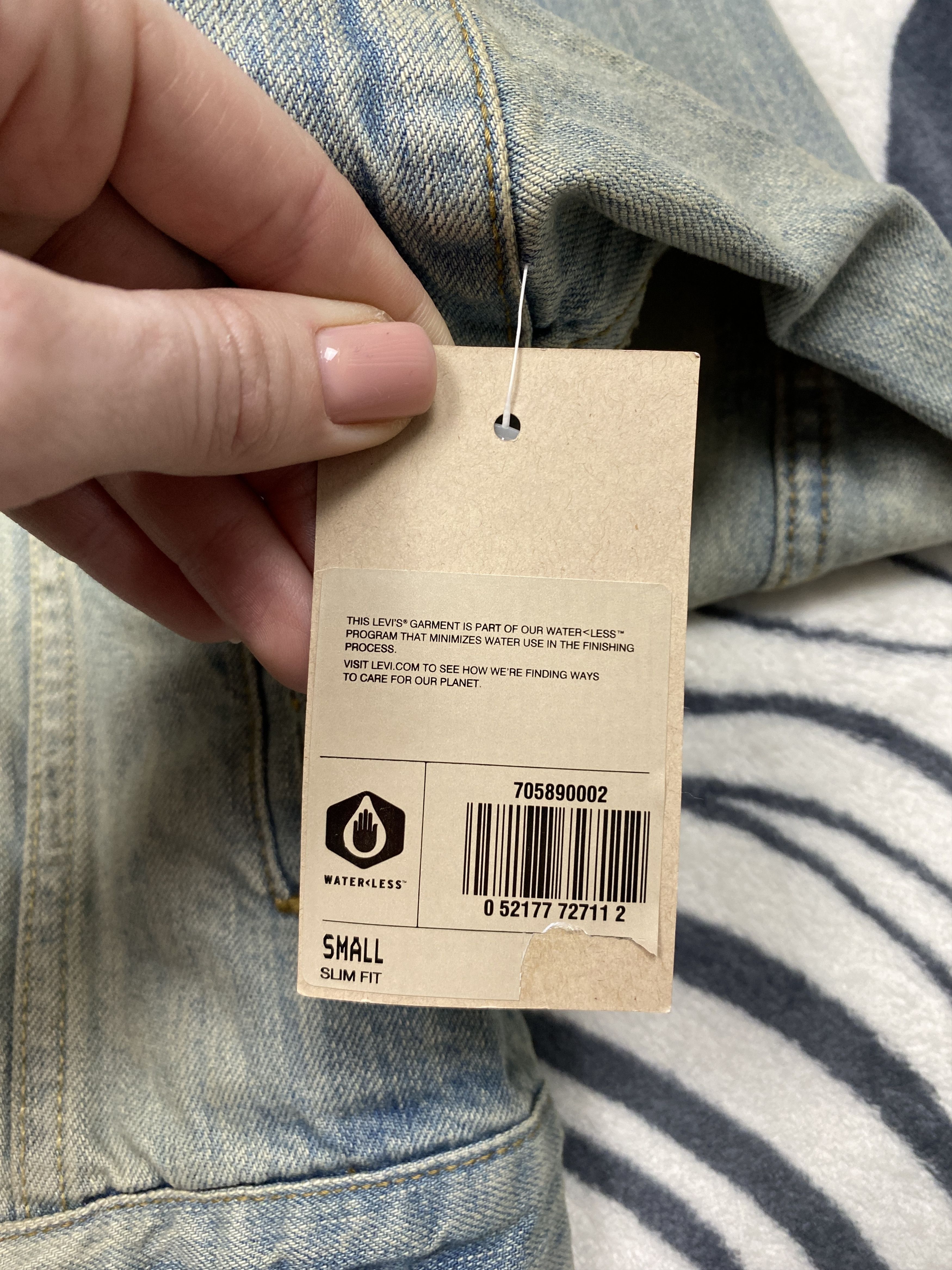 Levi's NEW Levi's Mens Denim Jacket Size US S / EU 44-46 / 1 - 7 Thumbnail