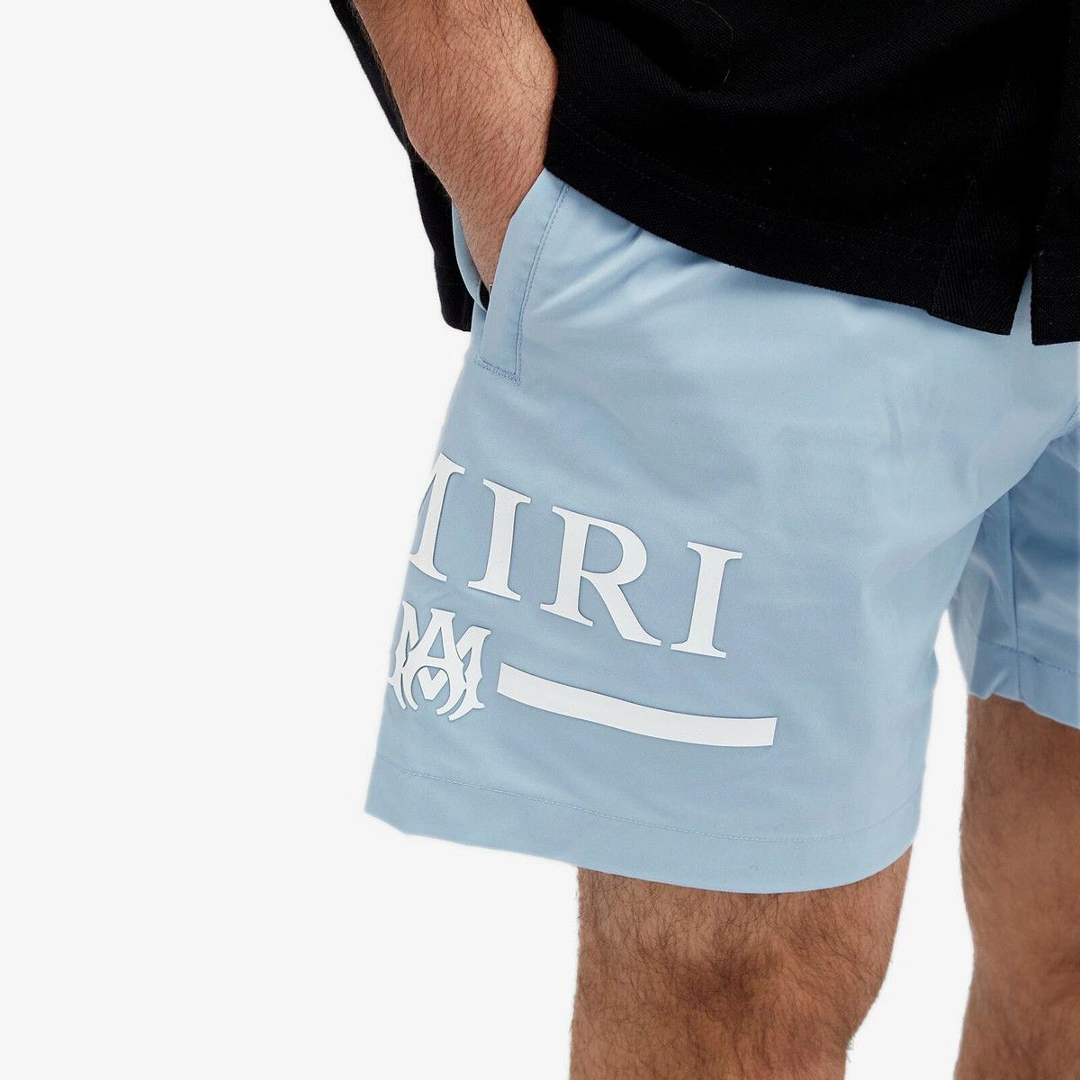 Amiri o1s1wg110525 Bar Logo Swim Shorts in Blue Size US 30 / EU 46 - 5 Thumbnail