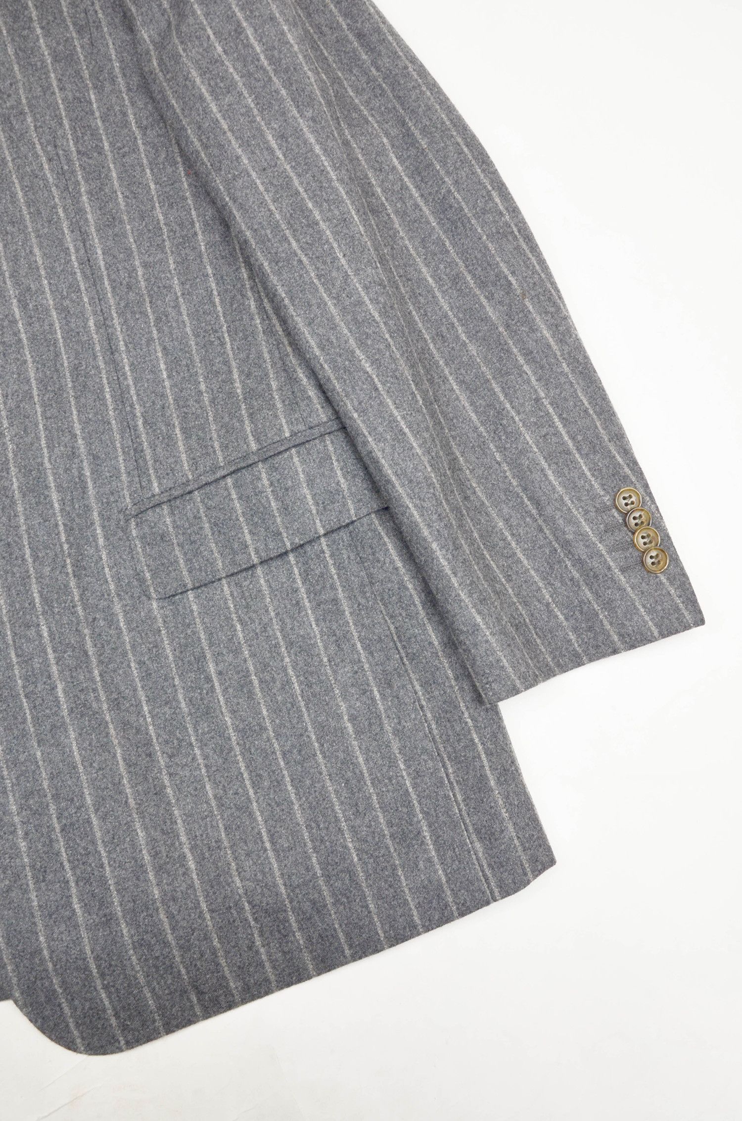 Suitsupply Suitsupply Wool Cashmere Pinstripe Blazer Gray - Size 52R Size 42R - 4 Thumbnail