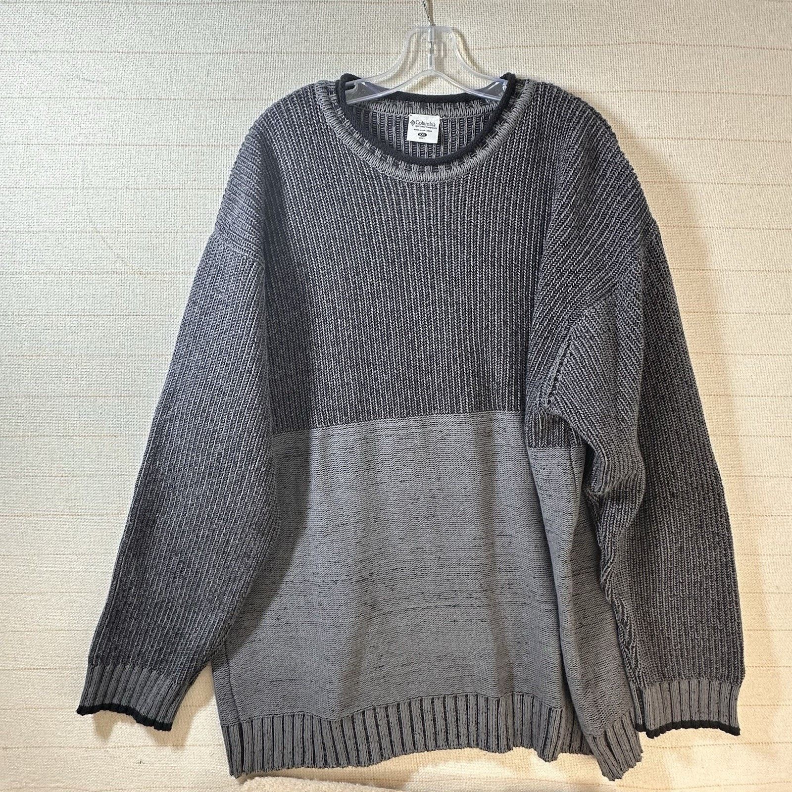 Columbia Columbia Jumper Crew Neck Sweater Grey Knit Cotton Size US XL / EU 56 / 4 - 1 Thumbnail