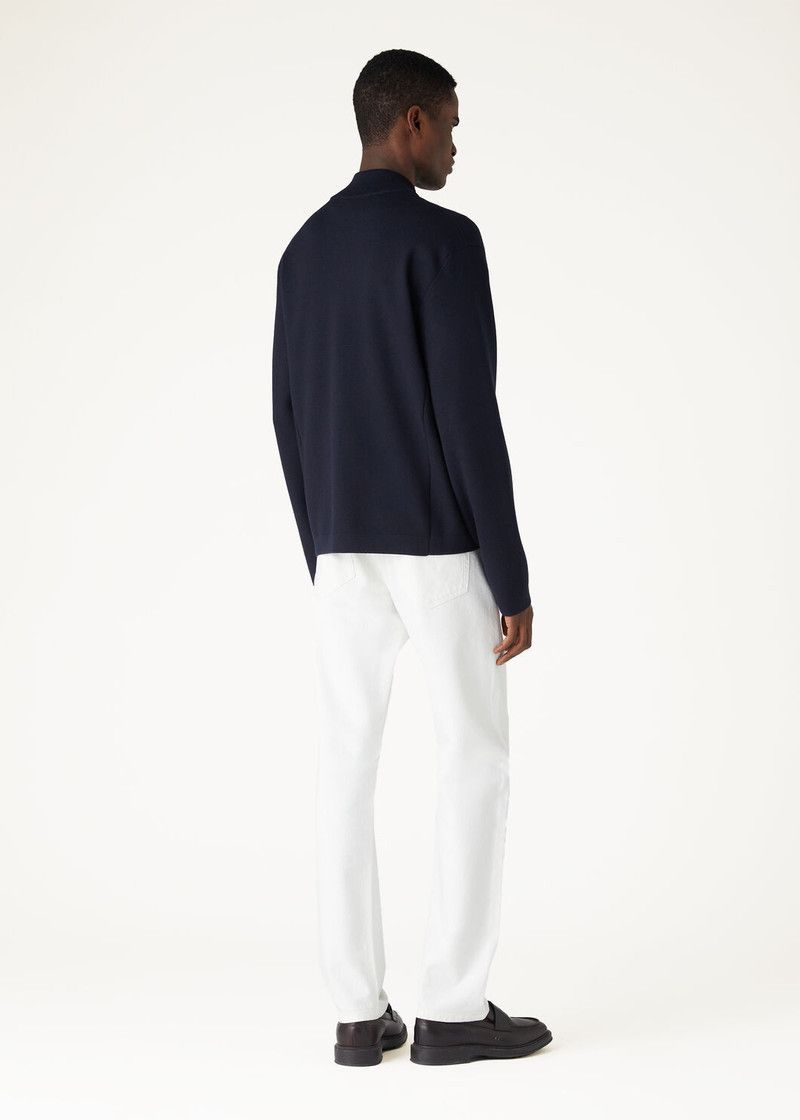Loro Piana o1w1db10226 FAN7196 Wish Empire Jacket in Blue Size US XL / EU 56 / 4 - 5 Thumbnail